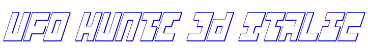 UFO Hunte 3D Italic フォント